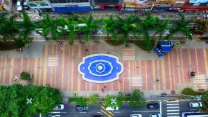 foto aérea do Boulevard Central de Barueri