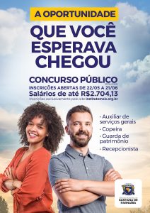 cartaz de divulgação do concurso público de Santana de Parnaíba