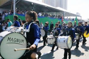 participantes de fanfarra em Barueri