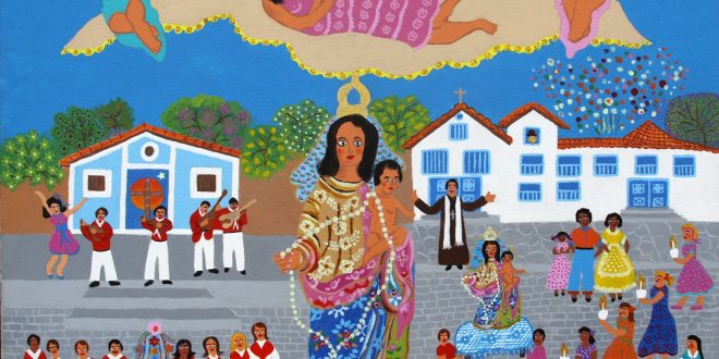 reprodução de obra integrante da exposição Cores do Folclore