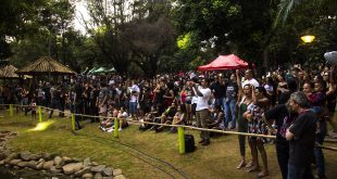 centenas de pessoas se reúnem no parque municipal de barueri para acompanhar show de rock