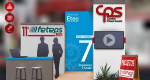 perspectiva artística de um estande no Feteps 2017