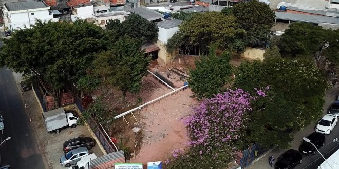 imagem aérea do terreno onde ficará o futuro pronto socorro do Mutinga