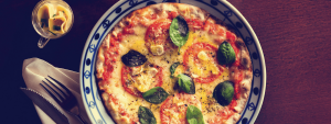 uma pizza de marguerita
