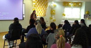 mães acompanham palestra de Priscila Zanotte no hospital municipal de barueri