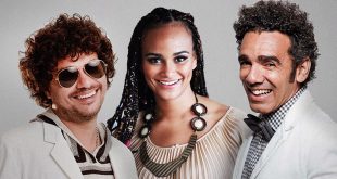Léo Maia, Luciana Mello e Wilson Simoninha posam em foto promocional