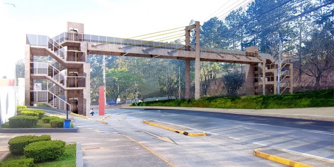 perspectiva artística da Avenida Yojiro Takaoka com a passarela