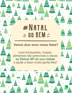 banner da campanha Natal do Bem 2018 do Detran.SP