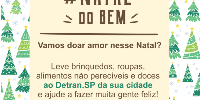 banner da campanha Natal do Bem 2018 do Detran.SP