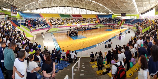 ginásio josé corrêa lotado para o encerramento dos jogos escolares 2018 barueri