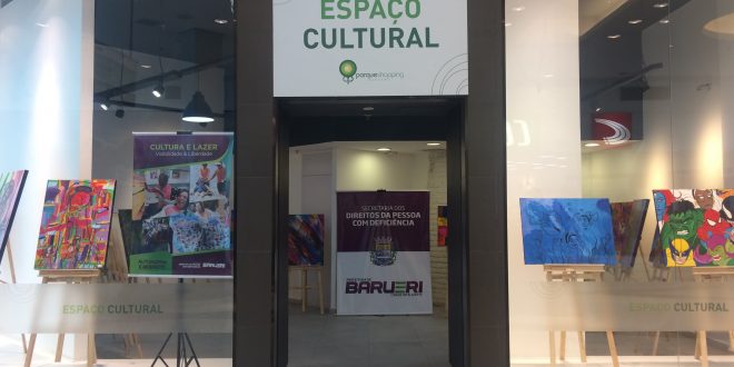 entrada da Exposição Arte Tribal no Parque Shopping Barueri